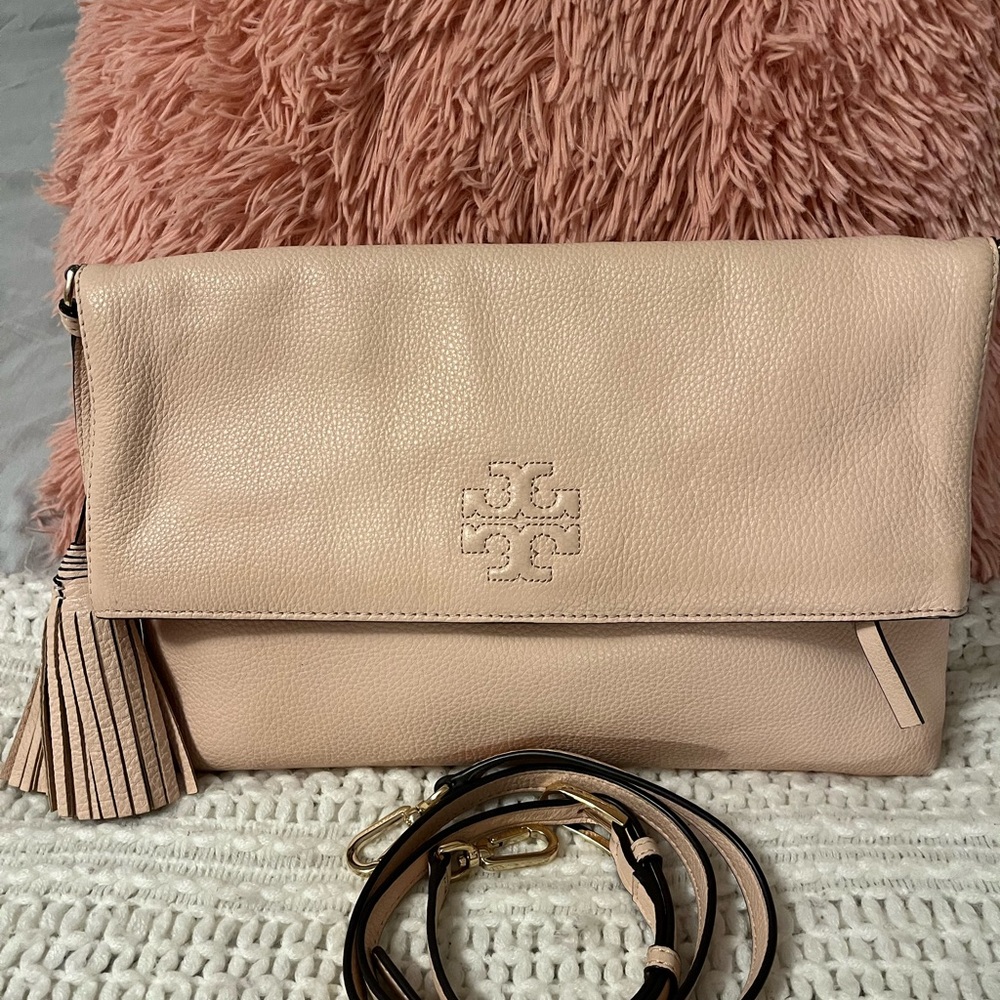 Tory Burch Pink Clutch Wristlet Elegant Design
